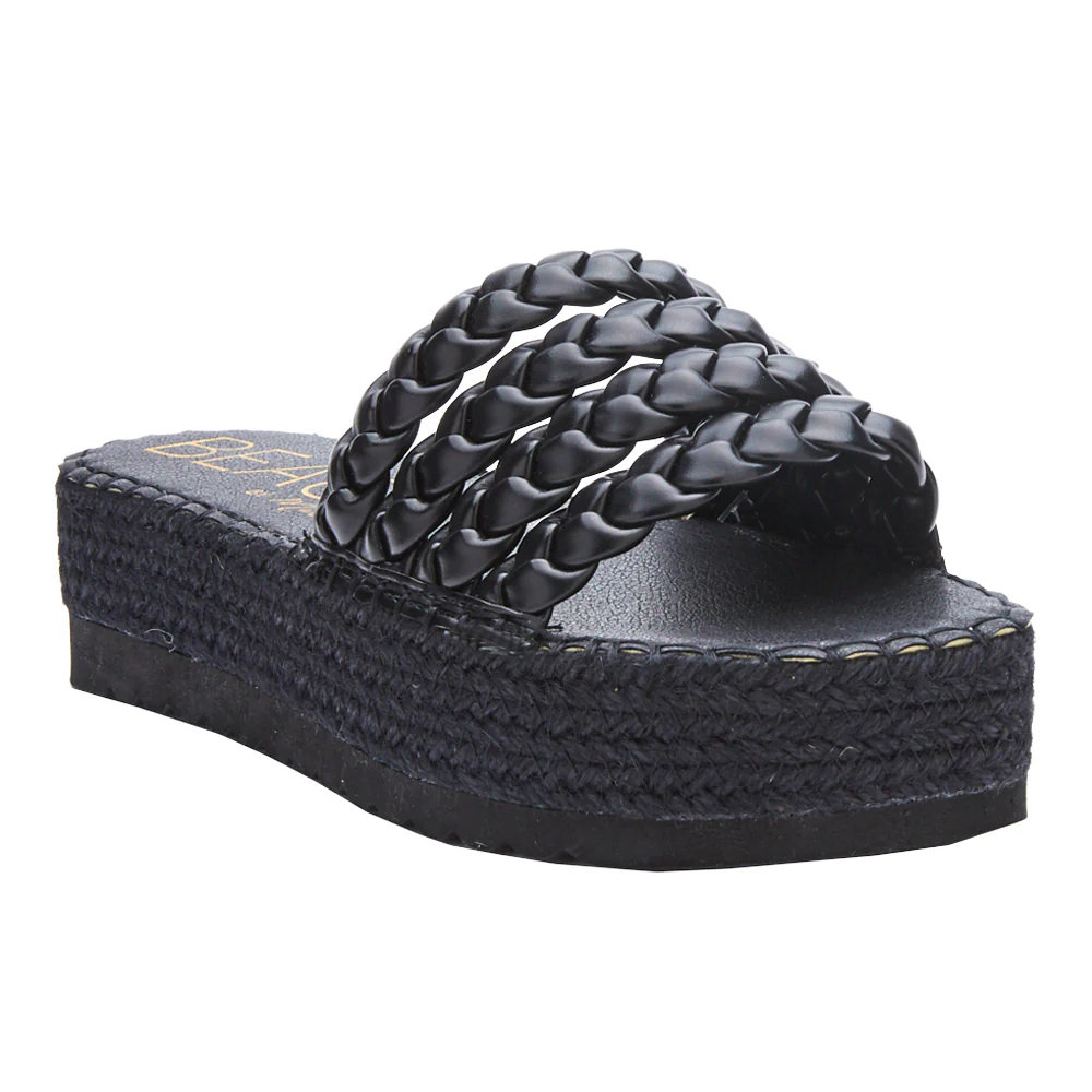 Pacific Braided Espadrille Platform Slide Sandals - Image 2