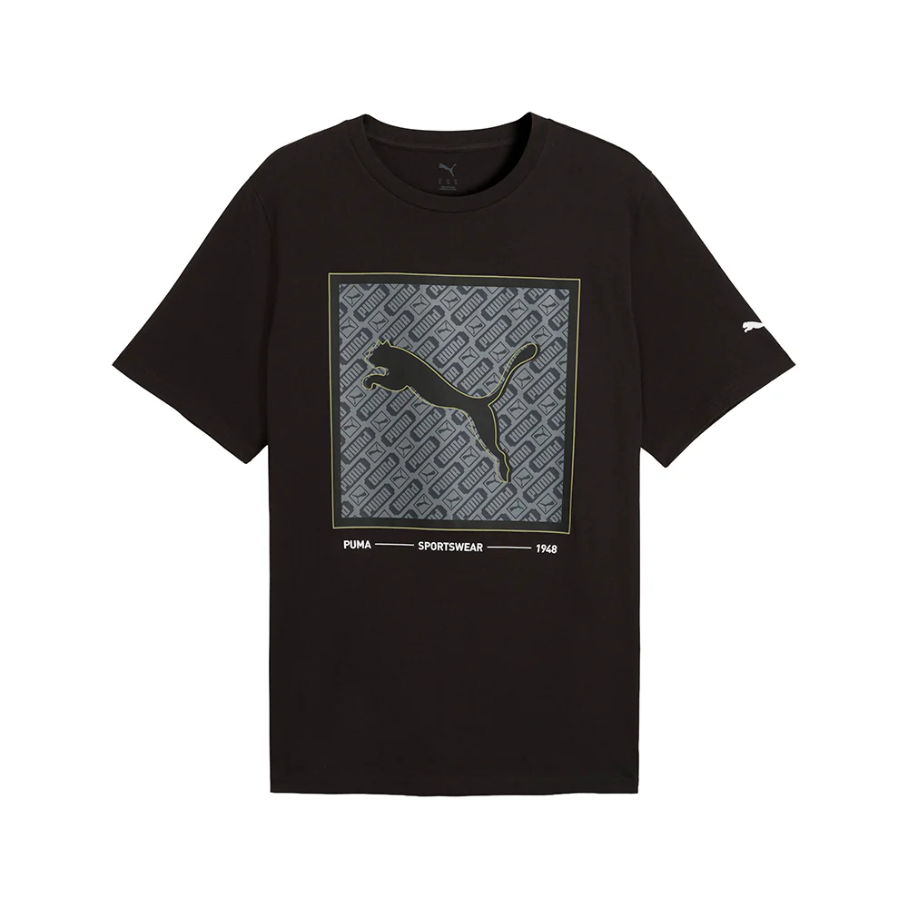 Pattern Box Graphic Crew Neck Short Sleeve T-Shirt