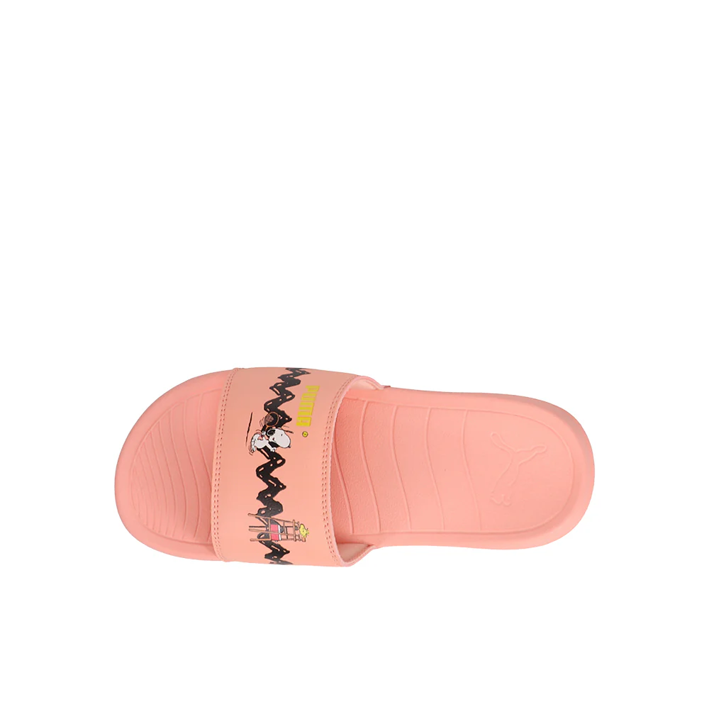 PUMA X PEANUTS Popcat 20 Slide Sandals (Big Kid) - Image 4
