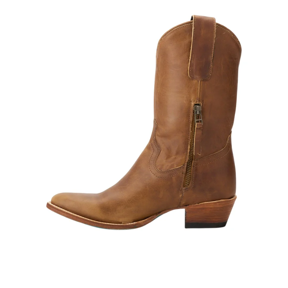 Plain Jane Round Toe Midi Zippered Cowboy Boot - Image 3