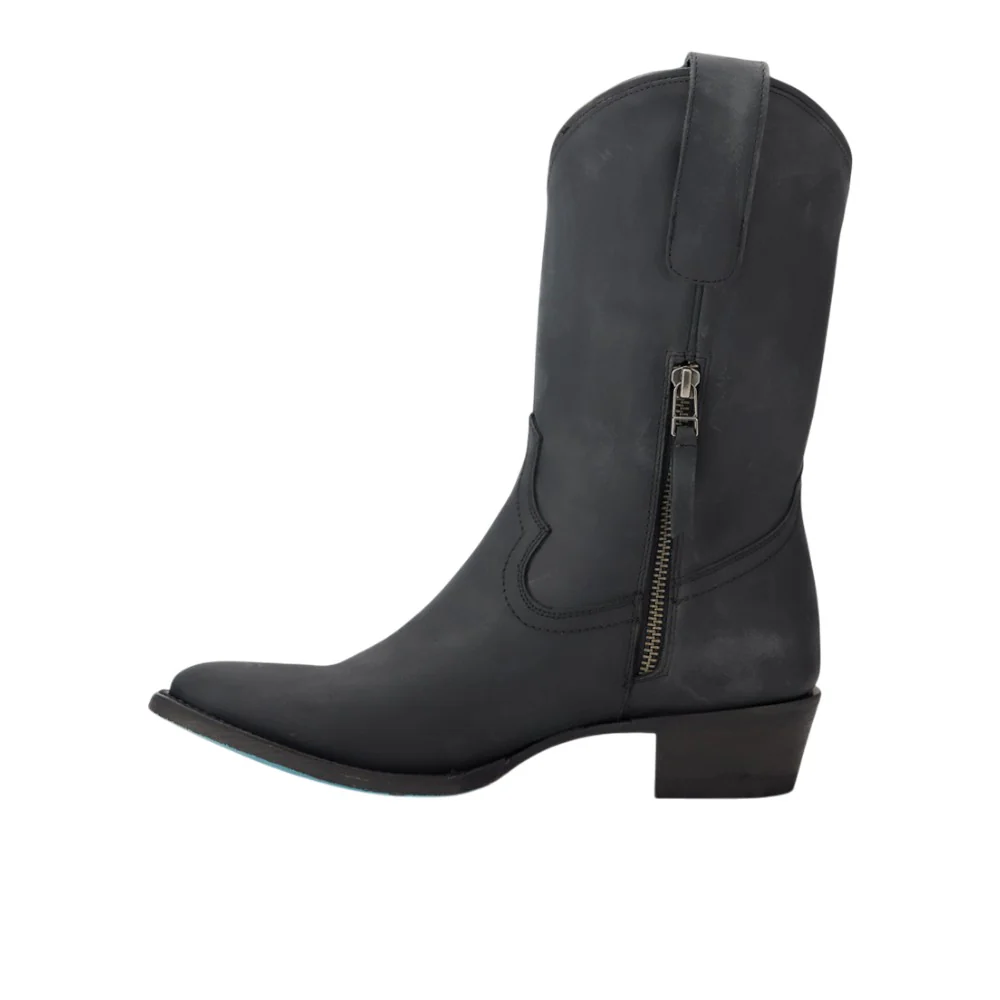 Plain Jane Round Toe Midi Zippered Cowboy Boot - Image 3