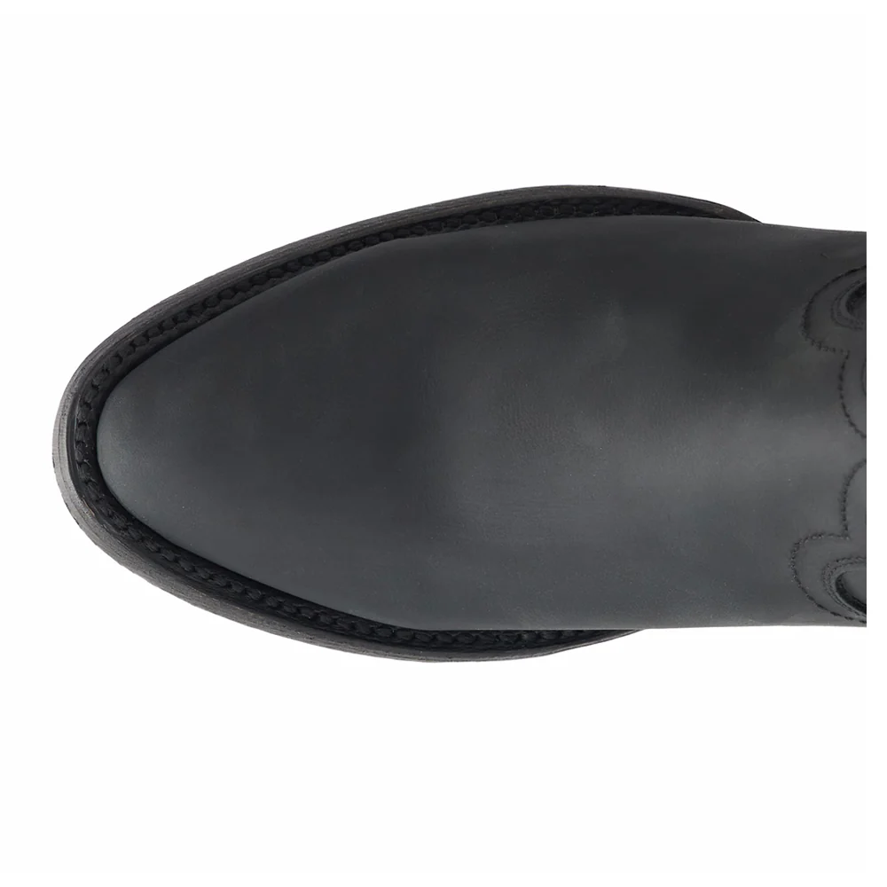 Plain Jane Round Toe Midi Zippered Cowboy Boot - Image 4