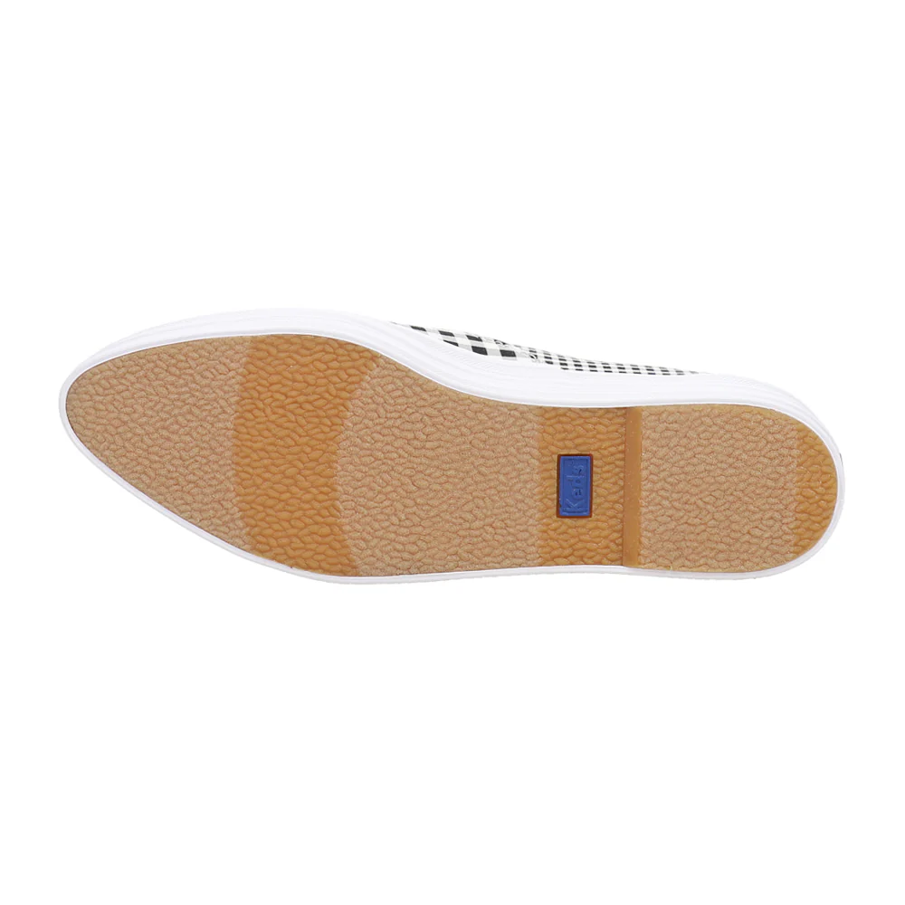 Point Canvas Gingham Lace Up Sneakers - Image 5
