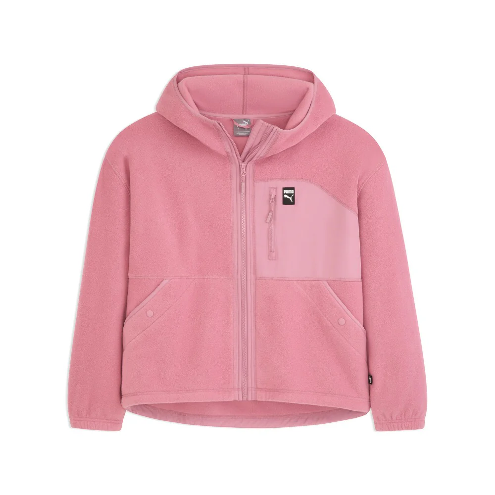 Polar Fleece Hooded Full Zip Jacket