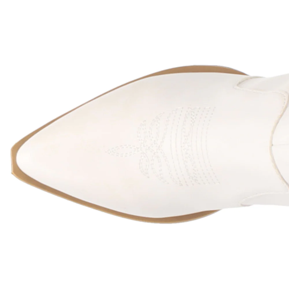 Post It Pointed Toe Cowboy Booties - Image 4