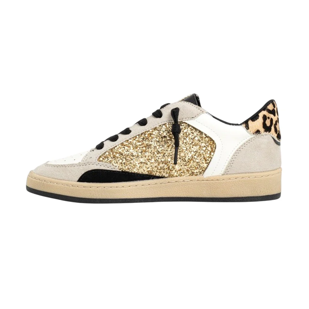 Quinn Glitter Cheetah Lace Up Sneakers - Image 2