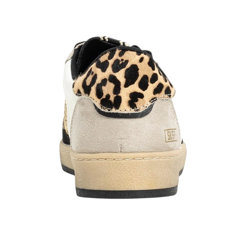 Quinn Glitter Cheetah Lace Up Sneakers - Image 3