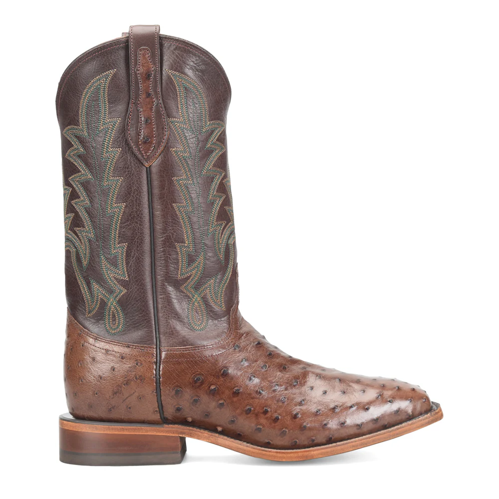 Rancher 12 Inch Full Quill Ostrich Square Toe Cowboy Boots