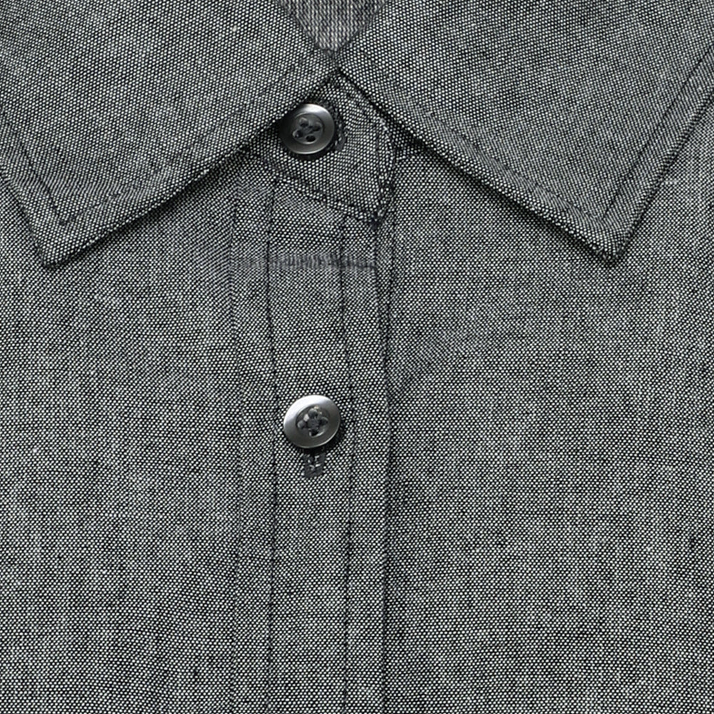 Yarn Dye Short Sleeve Button Up Shirt - Image 3