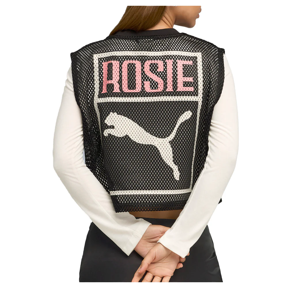 PUMA X ROSE Relaxed Mesh Crew Neck Tank Top - Image 4