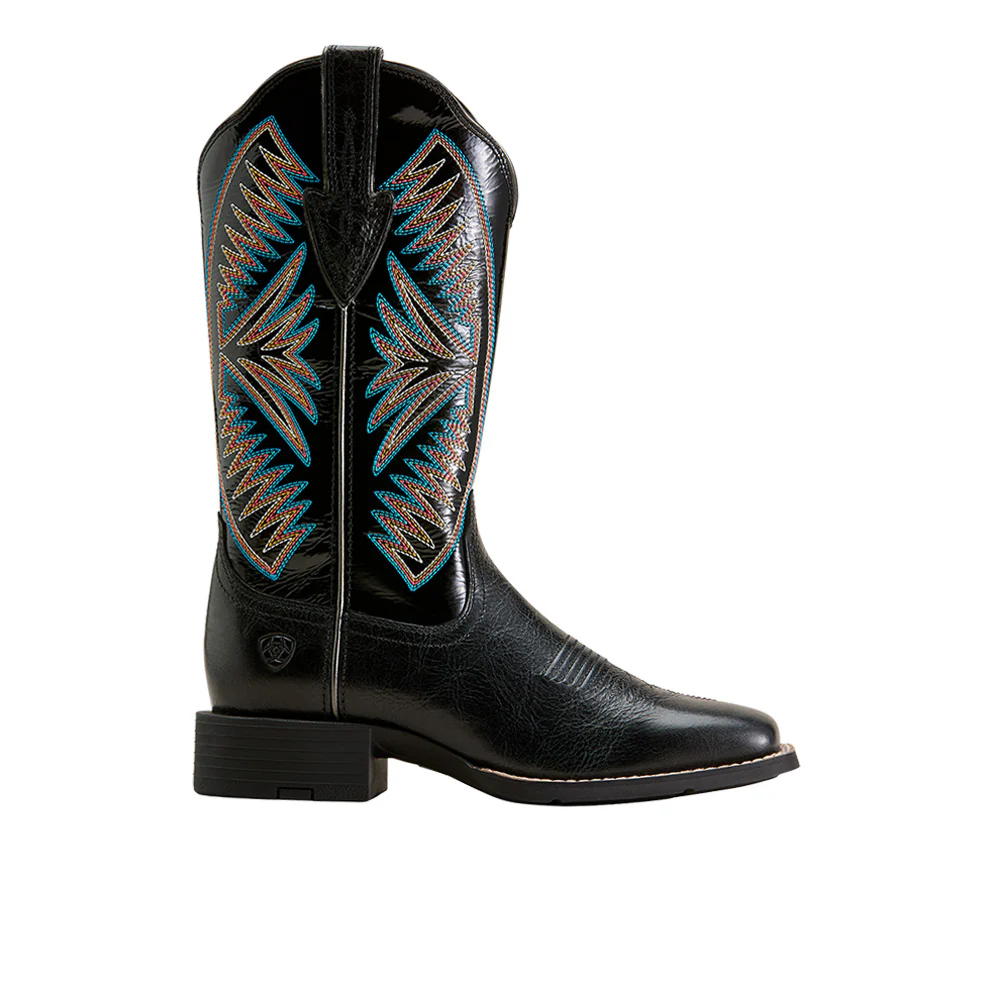 Round Up Ruidoso Wide Square Toe Pull On Cowboy Boots