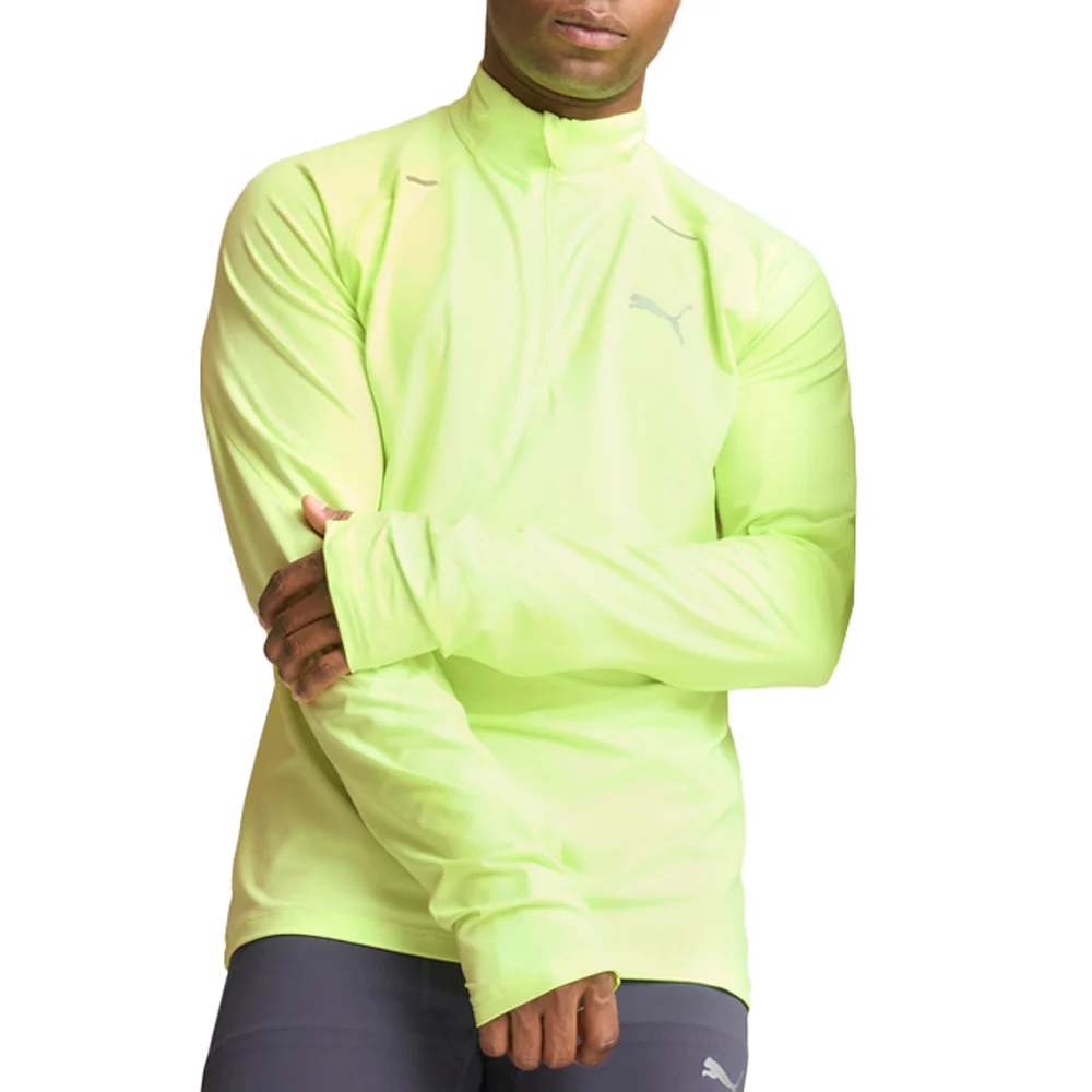 Run Cloudspun Mock Neck Long Sleeve Quarter Zip Pullover Shirt