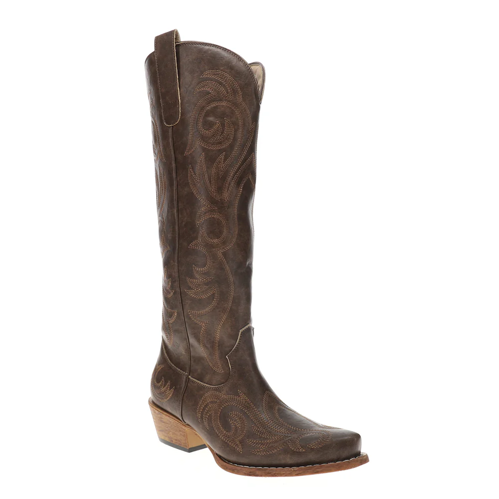 Ryder Embroidered Snip Toe Pull On Cowboy Boots - Image 2