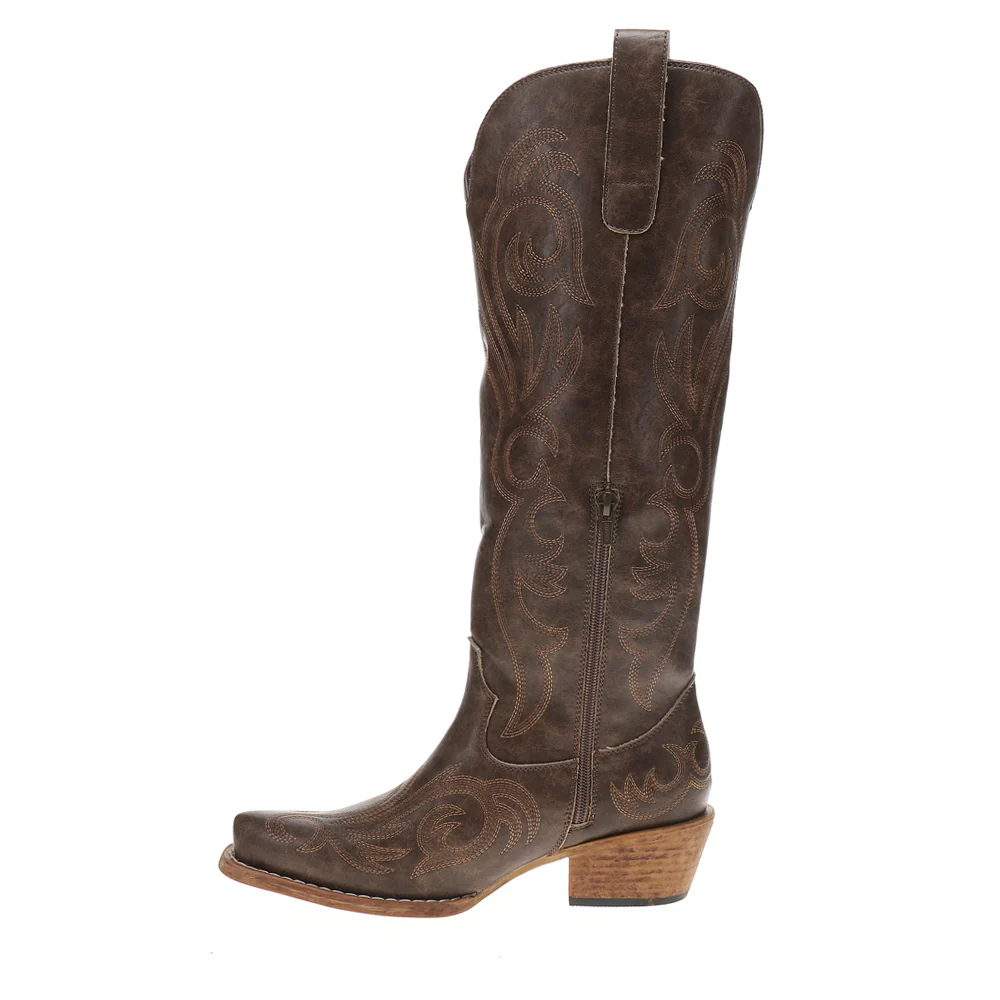 Ryder Embroidered Snip Toe Pull On Cowboy Boots - Image 3