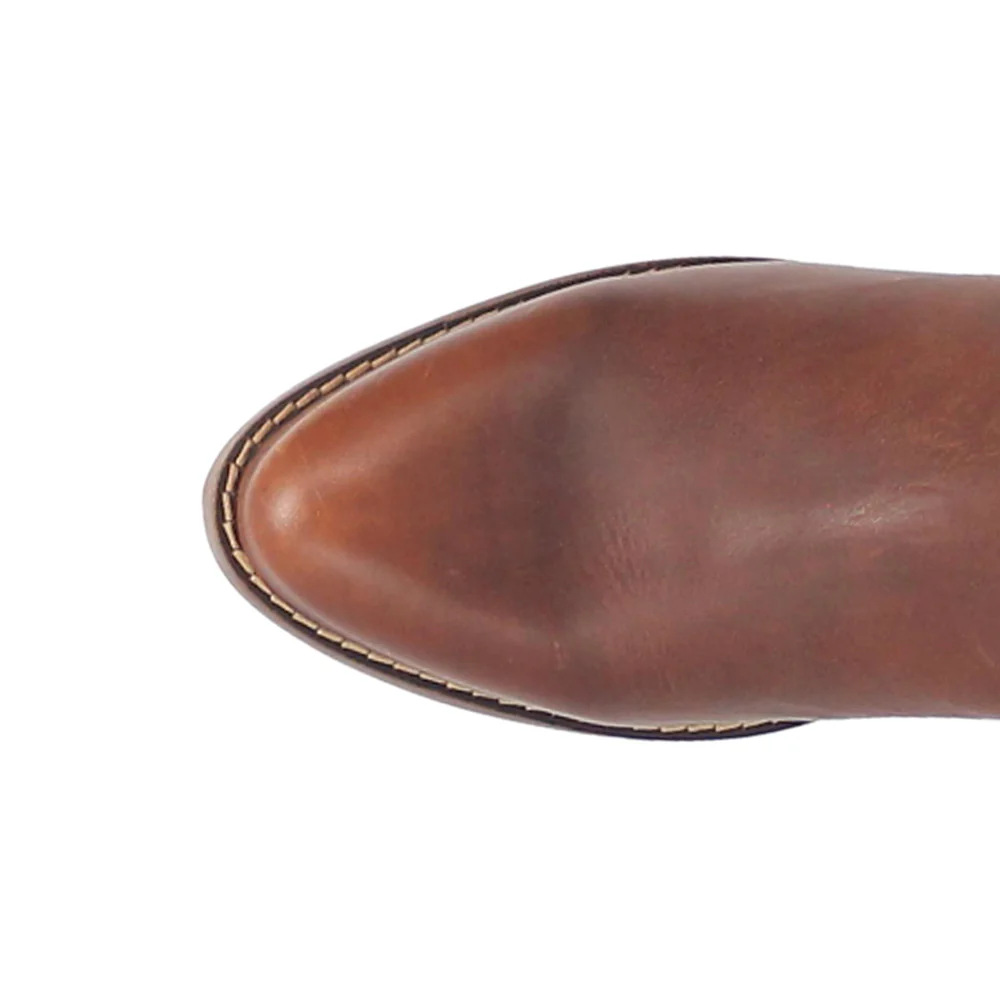 Seguaro Pull On Round Toe Cowboy Booties - Image 4