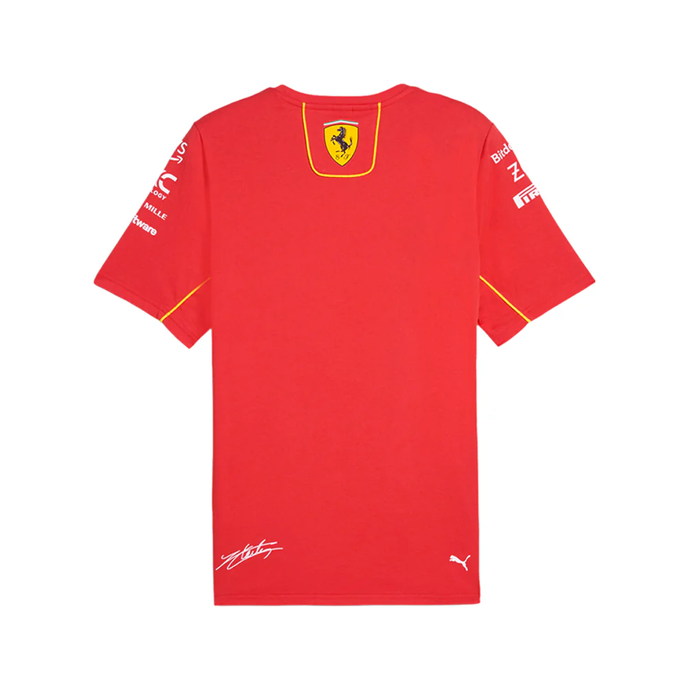 Scuderia Ferrari Leclerc Logo Crew Neck Short Sleeve T-Shirt - Image 2