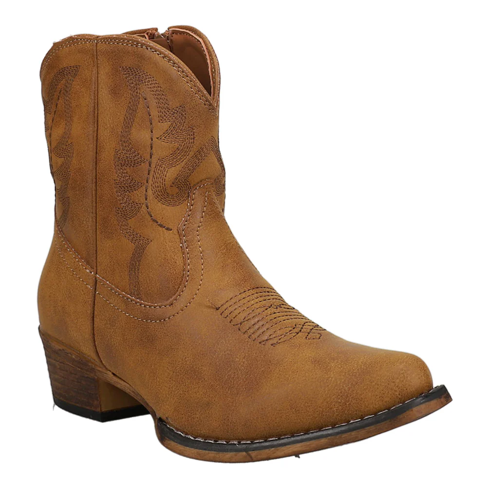 Shay Round Toe Cowboy Booties - Image 2