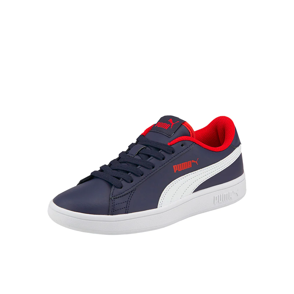 Smash V2 Leather Lace Up Sneakers (Big Kid) - Image 2