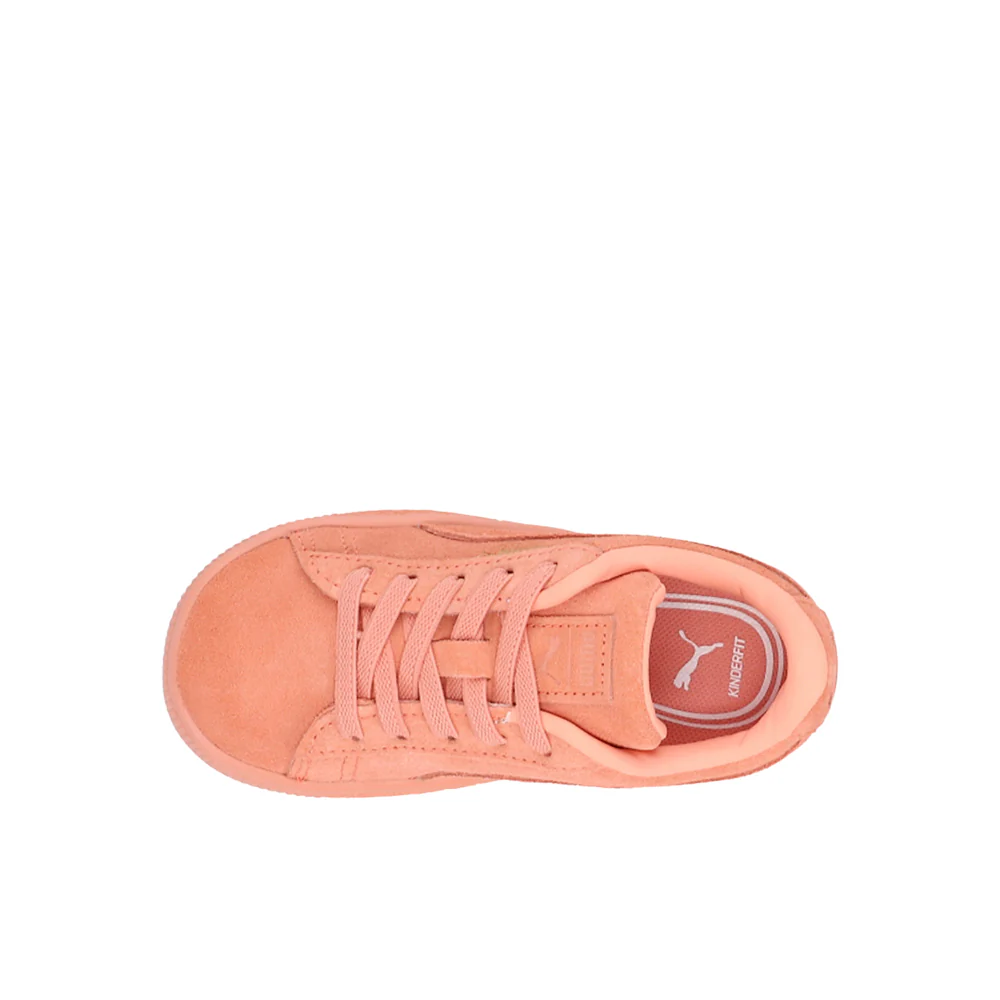 Suede Classic Mono Gold Lace Up Sneakers (Infant-Toddler) - Image 4