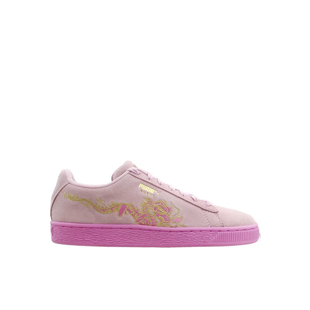 Suede Dragon Lace Up Sneakers (Big Kid)