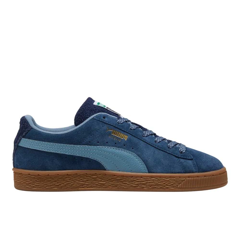 Suede Fuzzy Lace Up Sneakers