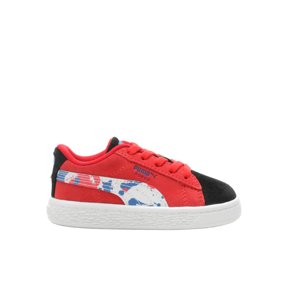 Suede Splash Graphic Lace Up Sneakers (Toddler)