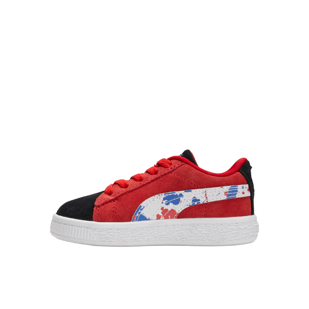 Suede Splash Graphic Lace Up Sneakers (Toddler) - Image 3