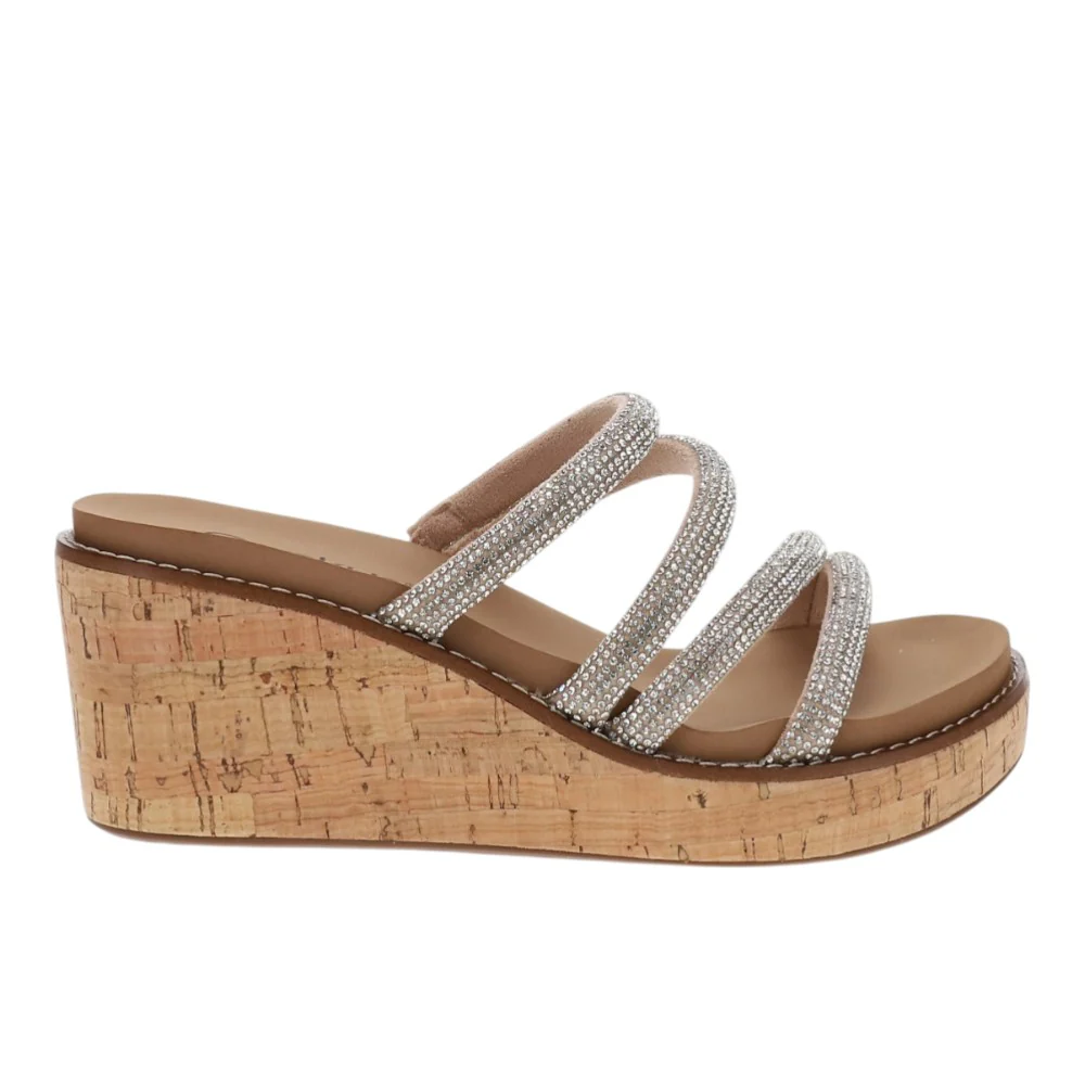 Summer Glow Rhinestone Wedge Sandals