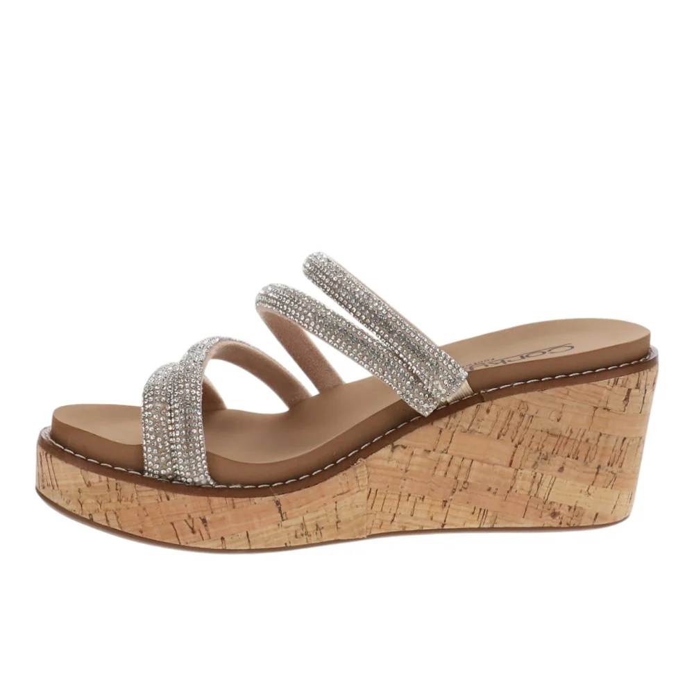 Summer Glow Rhinestone Wedge Sandals - Image 3