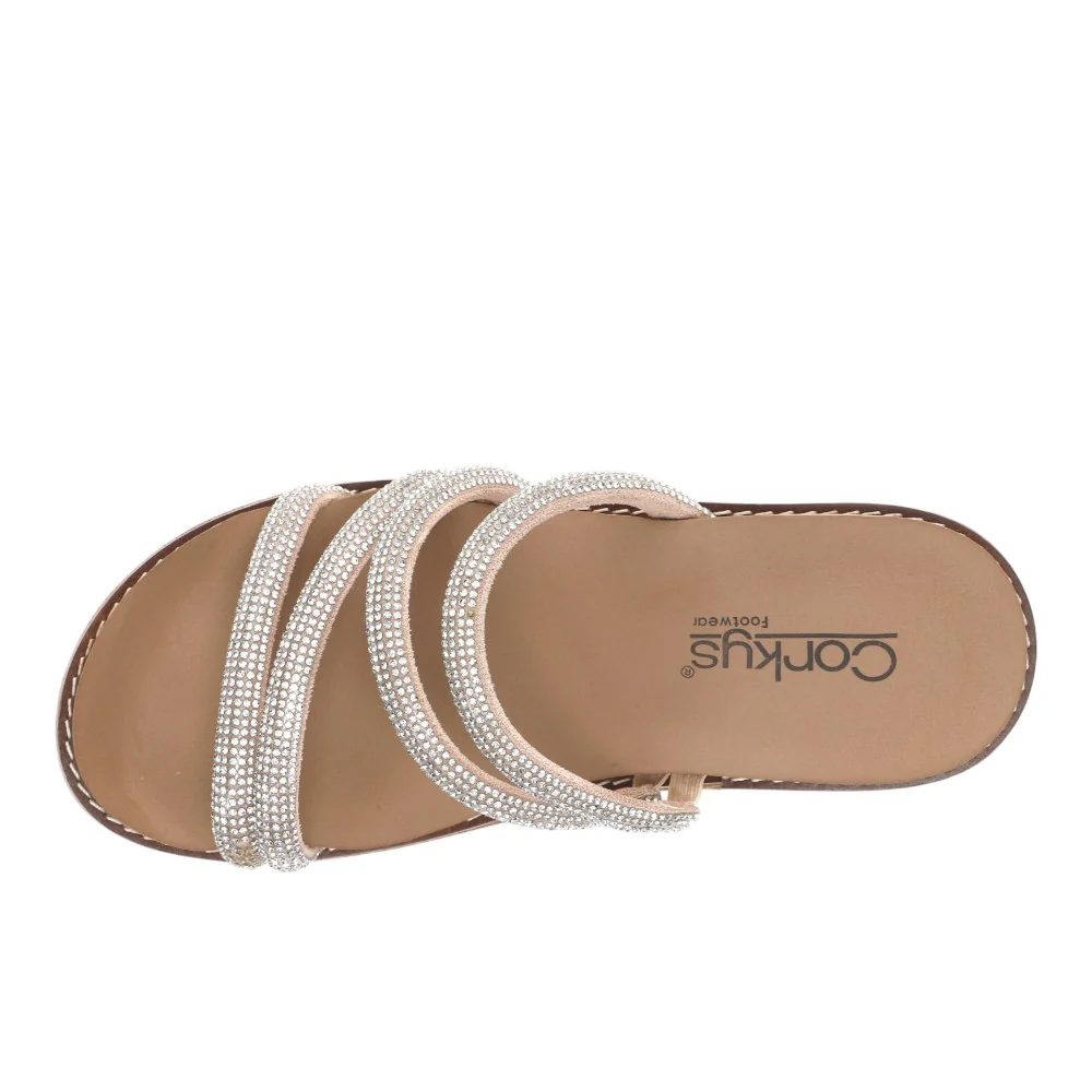 Summer Glow Rhinestone Wedge Sandals - Image 4