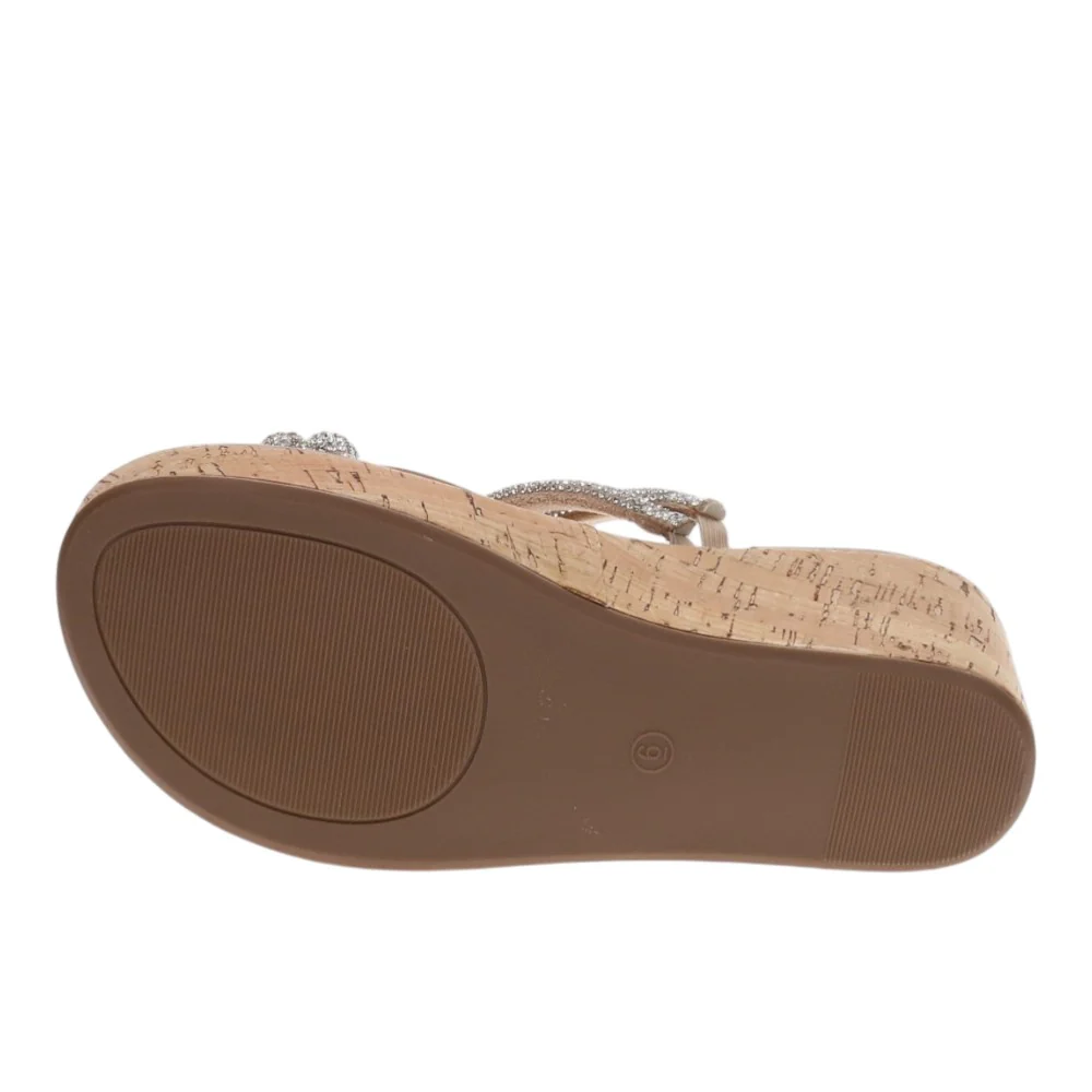 Summer Glow Rhinestone Wedge Sandals - Image 5