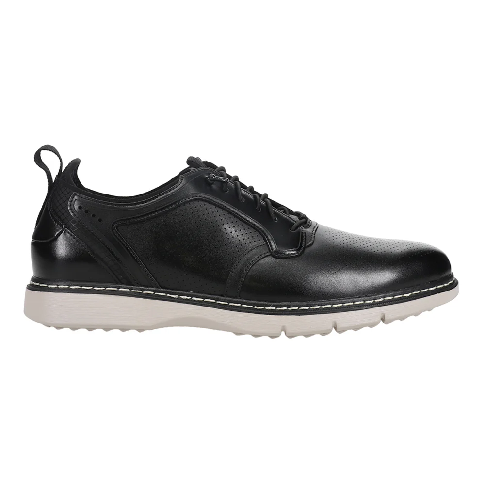 Sync Plain Toe Elastic Lace Up Oxford Shoes