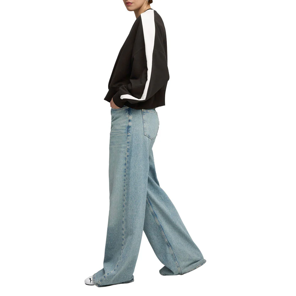 T7 Over-Oversized Crew Neck Long Sleeve Sweatshirt - Image 5