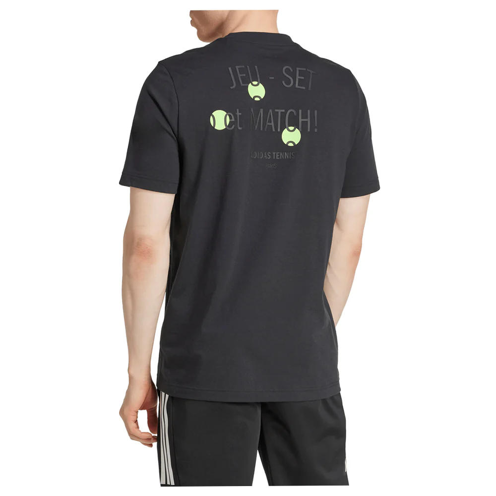 Tennis Jeu Graphic Crew Neck Short Sleeve T-Shirt - Image 3